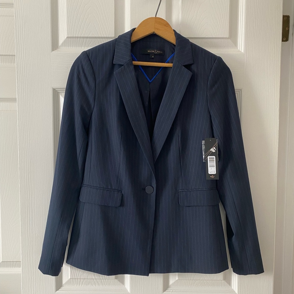 NWT Willow & Thread Blue Pin-strip Blazer